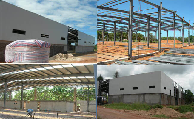 Le bâtiment industriel de structure métallique de la Chine a préfabriqué Hall Steel Structure Workshop In Mozambique avec la conception libre