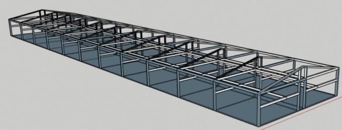 Bâtiment préfabriqué d'entrepôt de cadre de structure métallique avec le mur de toit d'isolation de plancher de mezzanine